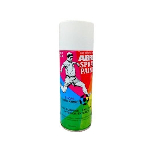 Abro Spray Paint Matt White || دهان رش صبغ سبراي ابرو ابيض مطفي - مكتبة اكسبريس الكويت