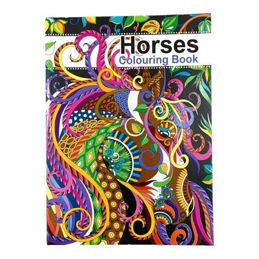 Adult Coloring Book Horses || دفتر تلوين للكبار عالم الخيول - مكتبة اكسبريس الكويت