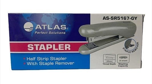 Atlas Stapler AS - SR5167 - GY دباسه اطلس 25 ورقه - مكتبة اكسبريس الكويت