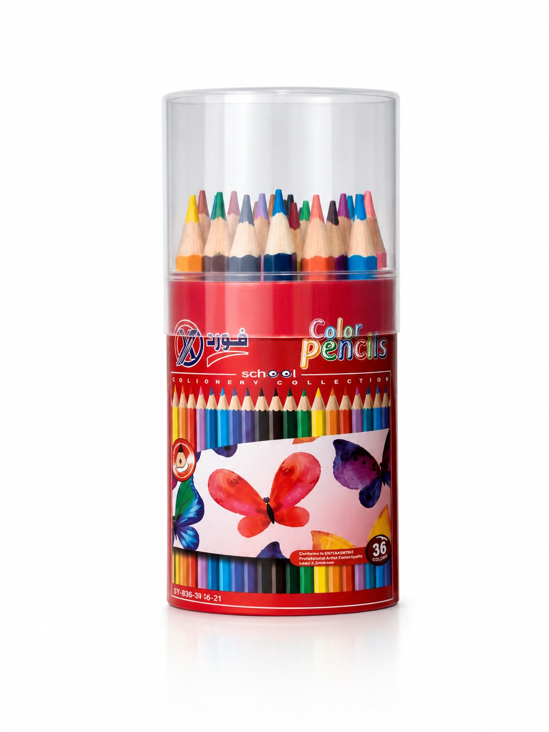 ألوان خشبية درام قصير 36 لون | Mini Drum Wooden Colors 36 Colors