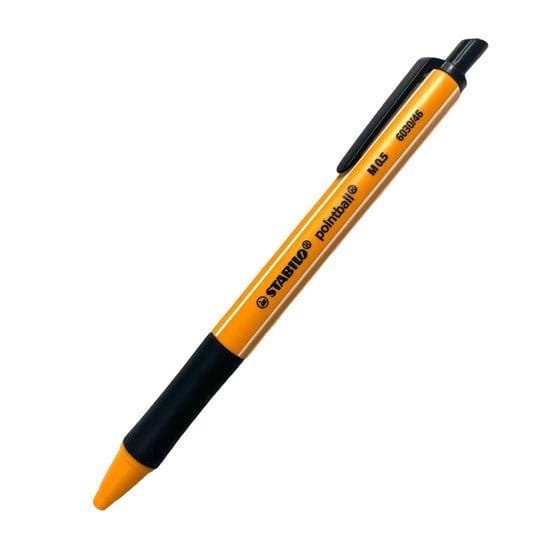 Ballpoint pen Stabilo retractable point Light Black color || قلم ستابيلو حبر كبس لون اسود - مكتبة اكسبريس الكويت