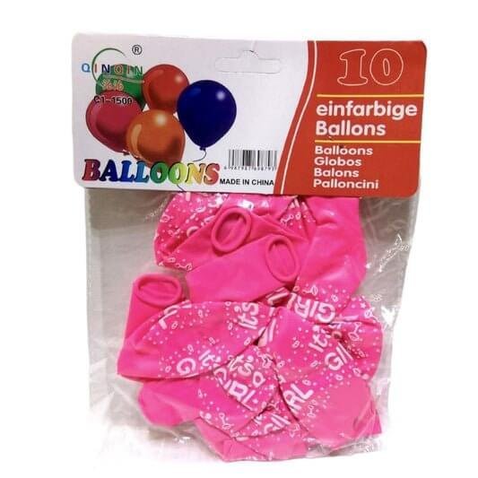 بالونات مطبوعة على شكل فتاة - مكتبة اكسبريس الكويت