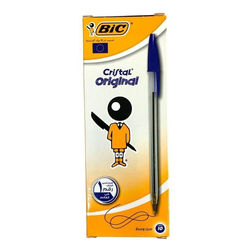 Bic Crystal Original Blue Color 10 Pens || باكيت اقلام حبر بيك كريستال لون ازرق ١٠ قلم - مكتبة اكسبريس الكويت