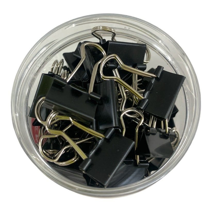 Black Binder Clips 15 ml 60 Pcs || بايندر كليبس اسود ١٥ مل عدد ٦٠ حبة - مكتبة اكسبريس الكويت