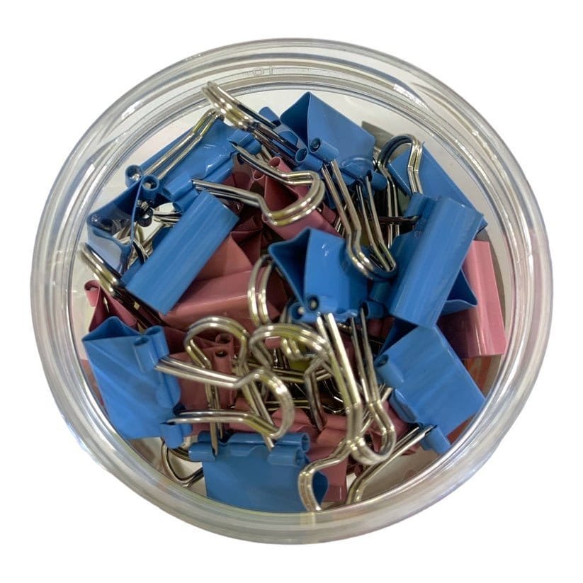 Colored Binder Clips 15 ml 60 Pcs || بايندر كليبس ملون ١٥ مل عدد ٦٠ حبة - مكتبة اكسبريس الكويت