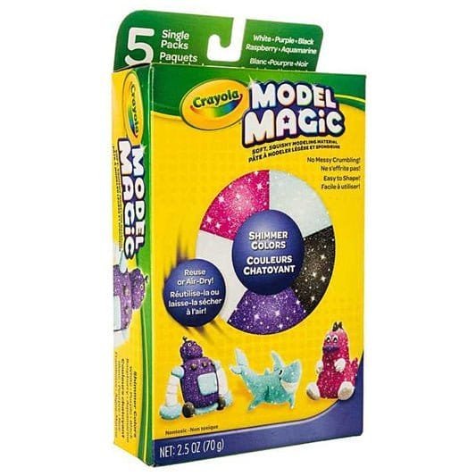 Crayola 5 Pack Magic Model Shimmer Colors || طين صلصال كرايولا الوان لامعة عدد ٥ الوان - مكتبة اكسبريس الكويت