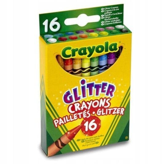 Crayola Glitter Crayons 16 Colors || الوان كرايولا زري قلتر 16 لون - مكتبة اكسبريس الكويت