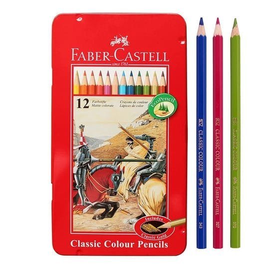 Faber Castell 12 Colored Pencils || الوان خشبية فيبر كاستل ١٢ لون - مكتبة اكسبريس الكويت