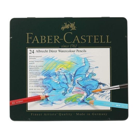 Faber Castell Albrecht Durer Water Color Pencils 24 Colors || الوان فيبر كاستل خشبيه مائيه 24 لون - مكتبة اكسبريس الكويت