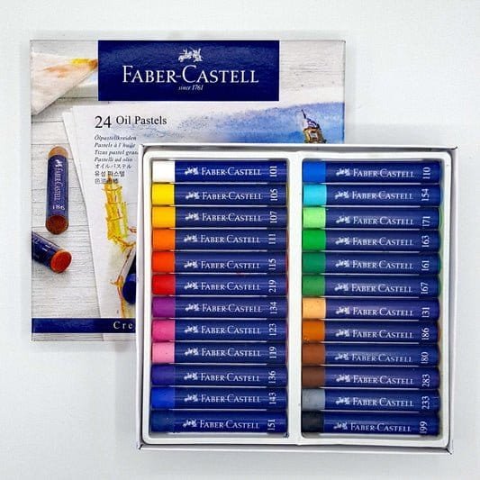 Faber Castell Oil Pastel 24 Colors || الوان باستيل زيتية ٢٤ لون فيبر كاستل - مكتبة اكسبريس الكويت