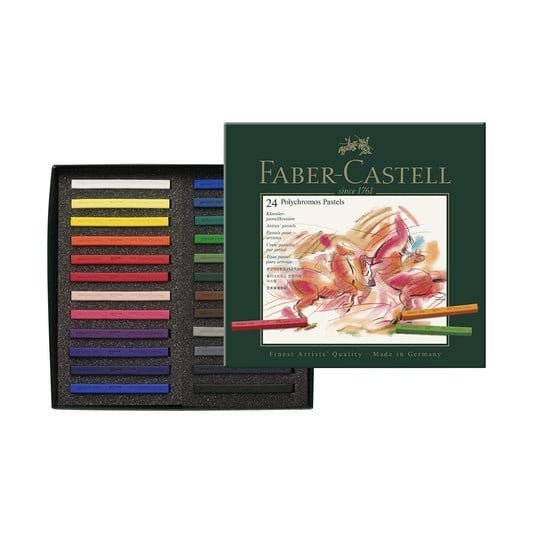 Faber castell Polychromos Pastels Set 24 || الوان باستيل فيبر كاستل 24 لون - مكتبة اكسبريس الكويت