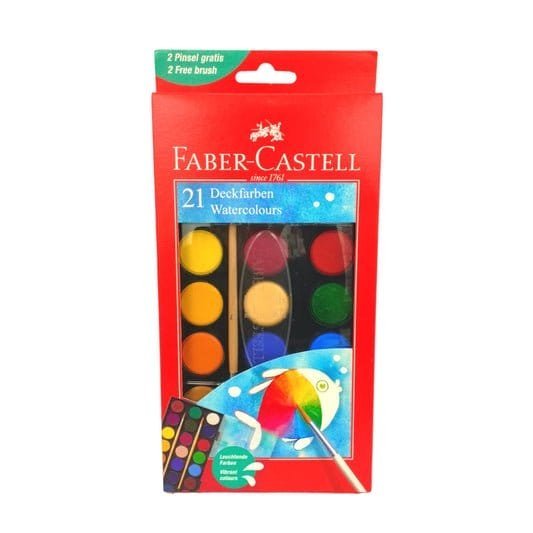 Faber Castell Water Color 21 Colors || الوان مائيه فيبر كاستل ٢١ لون - مكتبة اكسبريس الكويت