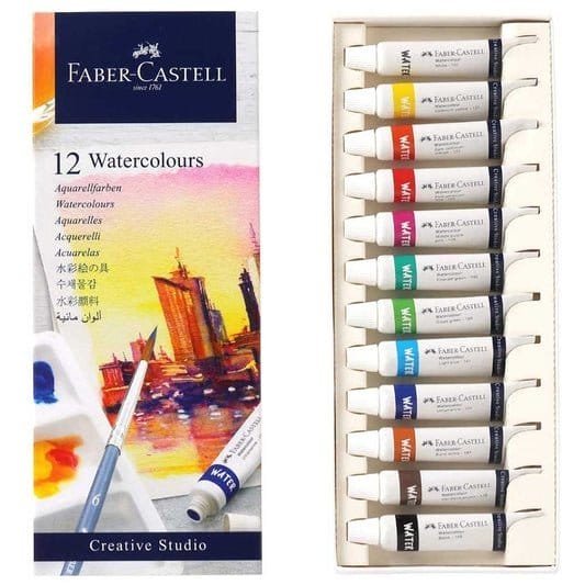 Faber Castell Watercolor 12ml tubes || الوان مائيه فيبر كاستل انابيب عصار - مكتبة اكسبريس الكويت