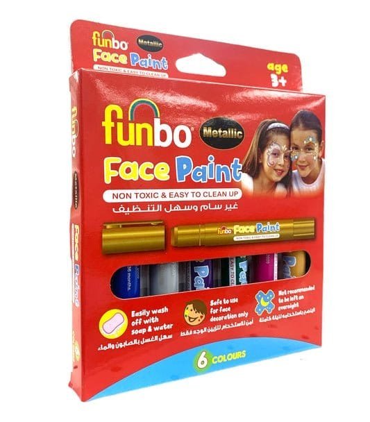 Funbo Metallic Face Paint || الوان وجه ميتاليك فنبو - مكتبة اكسبريس الكويت