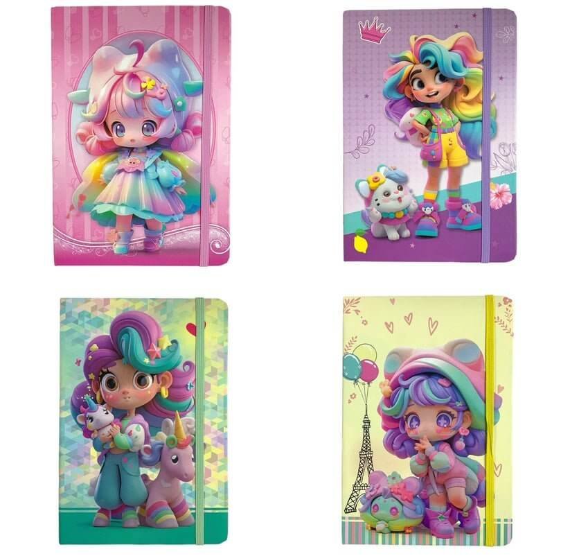 Girls Printed Notebook 20 x 15 Assorted Models || دفتر مطبوع حجم ١٥*٢٠ موديلات مختلفة البنات - مكتبة اكسبريس الكويت