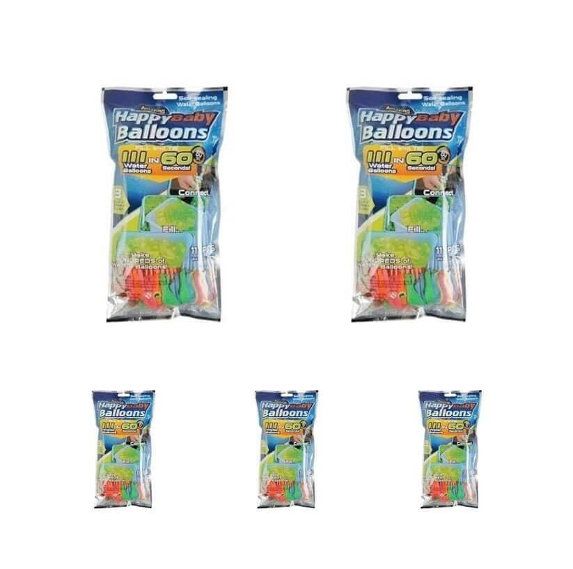 Happy Baby Water Ballon 111 Pcs 5 Pack || مجموعة بالونات ١١١ بالون ٥ باكيت - مكتبة اكسبريس الكويت