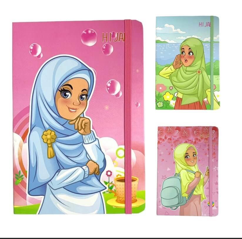 Hijabi Girl Printed Notebook 20 x 15 Assorted Models || دفتر مطبوع حجم ١٥*٢٠ موديلات مختلفة البنت المحجبة - مكتبة اكسبريس الكويت