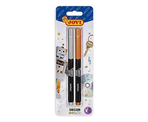 Jovi Decor Metallic Gold and Silver Pen Set || مجموعه اقلام جوفي ثابته فضي و ذهبي - مكتبة اكسبريس الكويت