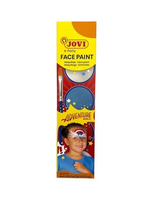 Jovi Face Paint 3 Colors || الوان وجه جوفي اقراص ٣ لون - مكتبة اكسبريس الكويت