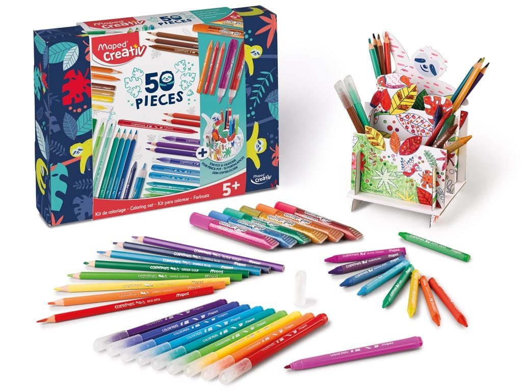 Maped Creative Colouring kit 50 pcs || طقم التلوين كرياتيف من مابد 50 قطعه - مكتبة اكسبريس الكويت