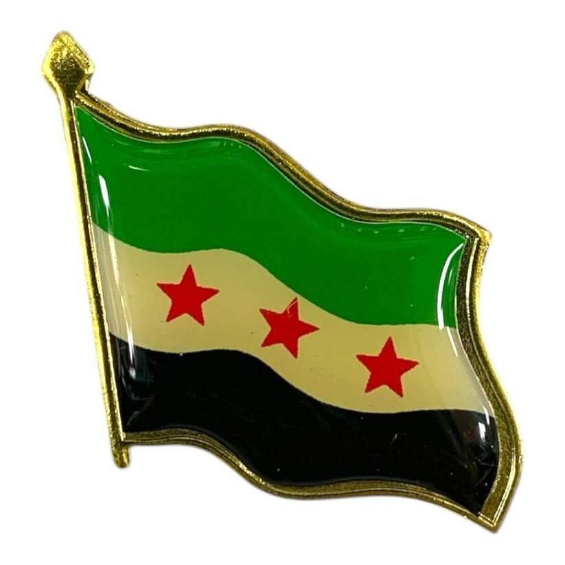 New Syria Flag Badge || بادج علم سوريا الجديد - مكتبة اكسبريس الكويت