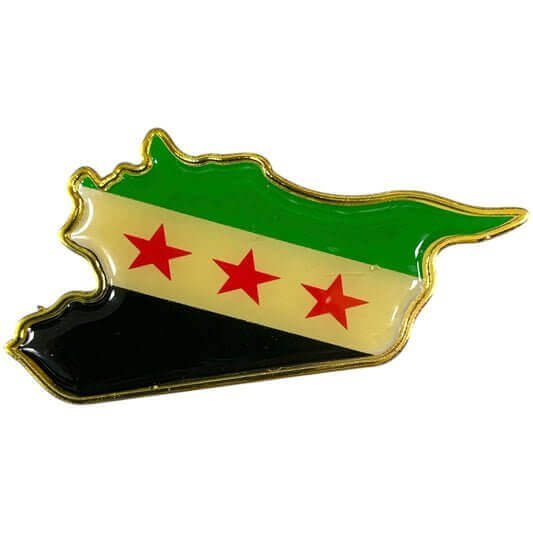 New Syria Flag Map Badge || بادج علم سوريا الجديد خريطة - مكتبة اكسبريس الكويت