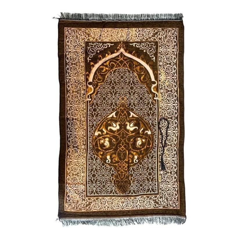 Prayer Matt Gift Set 110 x 70 || سجادة صلاه للأطفال حجم 70*110 لون ذهبي - مكتبة اكسبريس الكويت