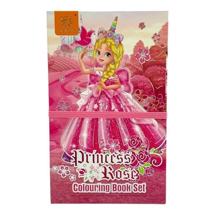 Rose Princess Coloring Set Girls || مجموعة التلوين اميرة فروزن للاطفال - مكتبة اكسبريس الكويت
