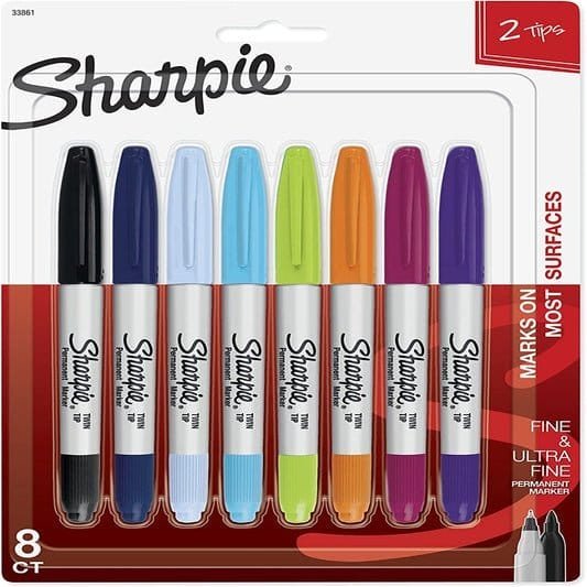 Sharpie Marker Twin Tip Assorted 8 Pack || اقلام شاربي ماركر ثنائية الرأس 8 لون - مكتبة اكسبريس الكويت