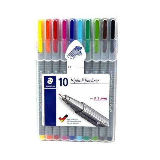 Staedtler Triplus 10 Fineliner || الوان ستدلر فاين لاينر راس ضعيف ١٠ لون - مكتبة اكسبريس الكويت