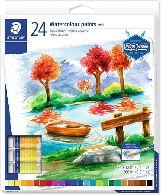 Staedtler Watercolour paint tubes 24 Colors || الوان مائيه عصاره ستدلر ٢٤ لون - مكتبة اكسبريس الكويت