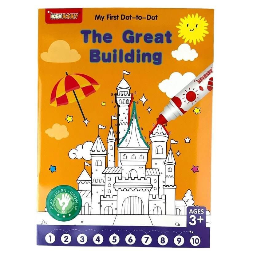 The Great Building Dot to Dot Coloring Book || دفتر تلوين للاطفال المباني الكبيرة - مكتبة اكسبريس الكويت