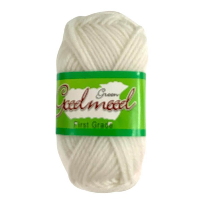 White Wool Yarn || خيط صوف للاشغال اليدوية ابيض - مكتبة اكسبريس الكويت