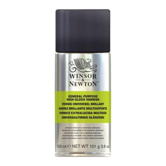 Winsor & Newton All Purpose Gloss Varnish || ورنيش سبراي لامع لجميع الالوان ماركه ونسر اند نيوتن - مكتبة اكسبريس الكويت