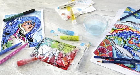 Faber Castell 6 PITT Artist Pens Terra||أقلام فرشاة فابر كاستل 6 بيت أرتيست مانغا