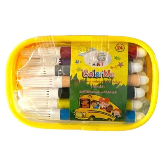 A&amp;T Color Me Mini Colored Markers 24 Colors || الوان شينية ميني كولور مي ٢٤ لون - مكتبة اكسبريس الكويت