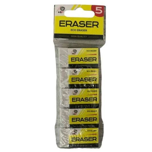 A&amp;T Eco Eraser Offer Small Size 5 Pcs || عرض اي اند تي محايات صغيرة ٥ حبة - مكتبة اكسبريس الكويت