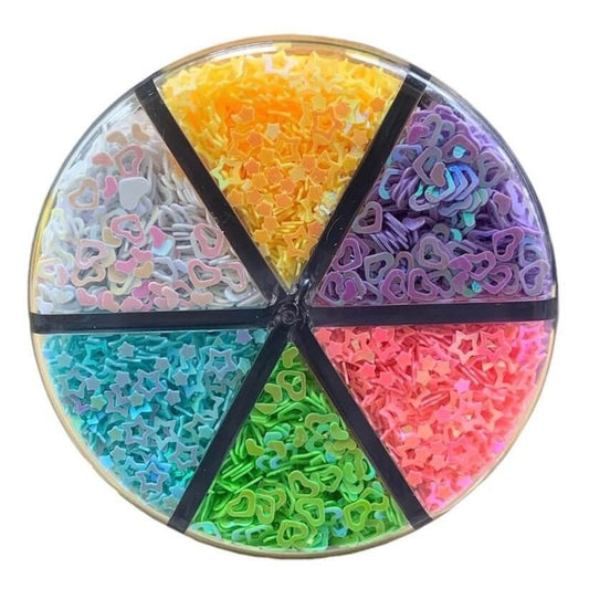 A&amp;T Glitter Confetti Assorted Shapes 6 Colors || زري قلتر اشكال متنوعة اي اند تي ٦ لون - مكتبة اكسبريس الكويت
