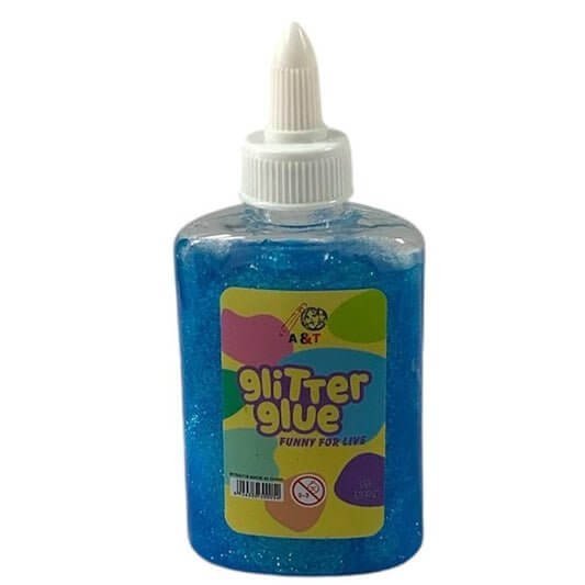 A&amp;T Glitter Glue 118g Blue || صمغ قلتر اي اند تي ١١٨ جرام لون ازرق - مكتبة اكسبريس الكويت