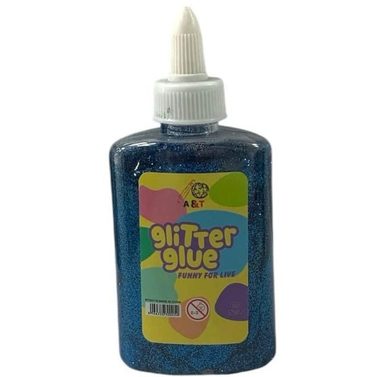 A&amp;T Glitter Glue 118g Navy || صمغ قلتر اي اند تي ١١٨ جرام لون كحلي - مكتبة اكسبريس الكويت