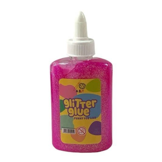 A&amp;T Glitter Glue 118g Pink || صمغ قلتر اي اند تي ١١٨ جرام لون وردي - مكتبة اكسبريس الكويت