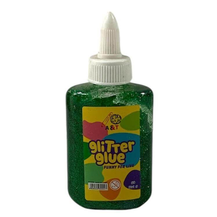 A&amp;T Glitter Glue 88g Dark Green || صمغ قلتر اي اند تي ٨٨ جرام لون اخضر غامق - مكتبة اكسبريس الكويت