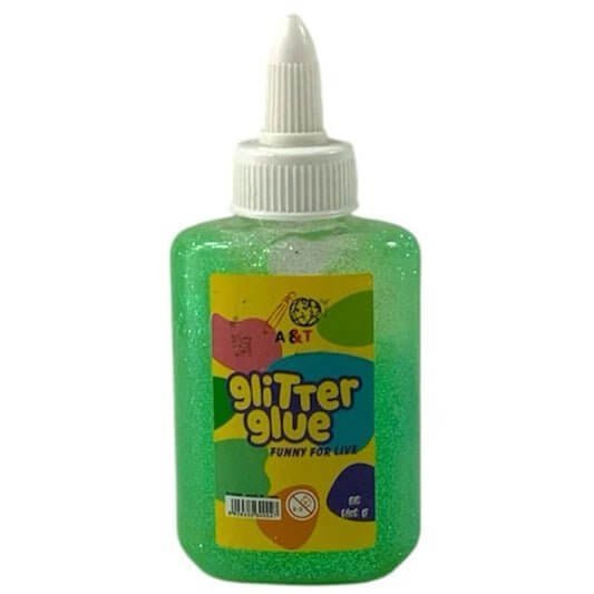 A&amp;T Glitter Glue 88g Light Green || صمغ قلتر اي اند تي ٨٨ جرام لون اخضر فاتح - مكتبة اكسبريس الكويت