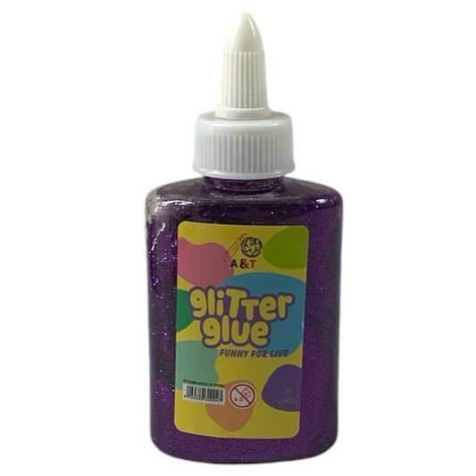 A&amp;T Glitter Glue 88g Purple || صمغ قلتر اي اند تي ٨٨ جرام لون بنفسجي - مكتبة اكسبريس الكويت