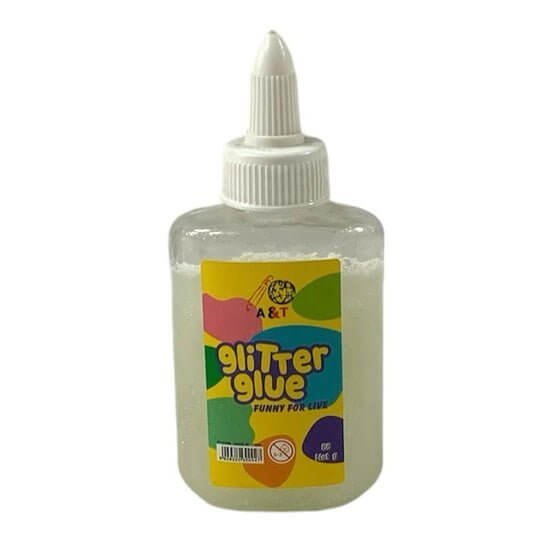 A&amp;T Glitter Glue 88g White || صمغ قلتر اي اند تي ٨٨ جرام لون ابيض - مكتبة اكسبريس الكويت