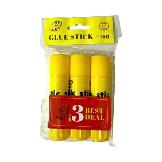 A&amp;T Glue Stick Offer 3 pcs 15g || عرض اي اند تي صمغ ٣ حبة ١٥ جرام - مكتبة اكسبريس الكويت