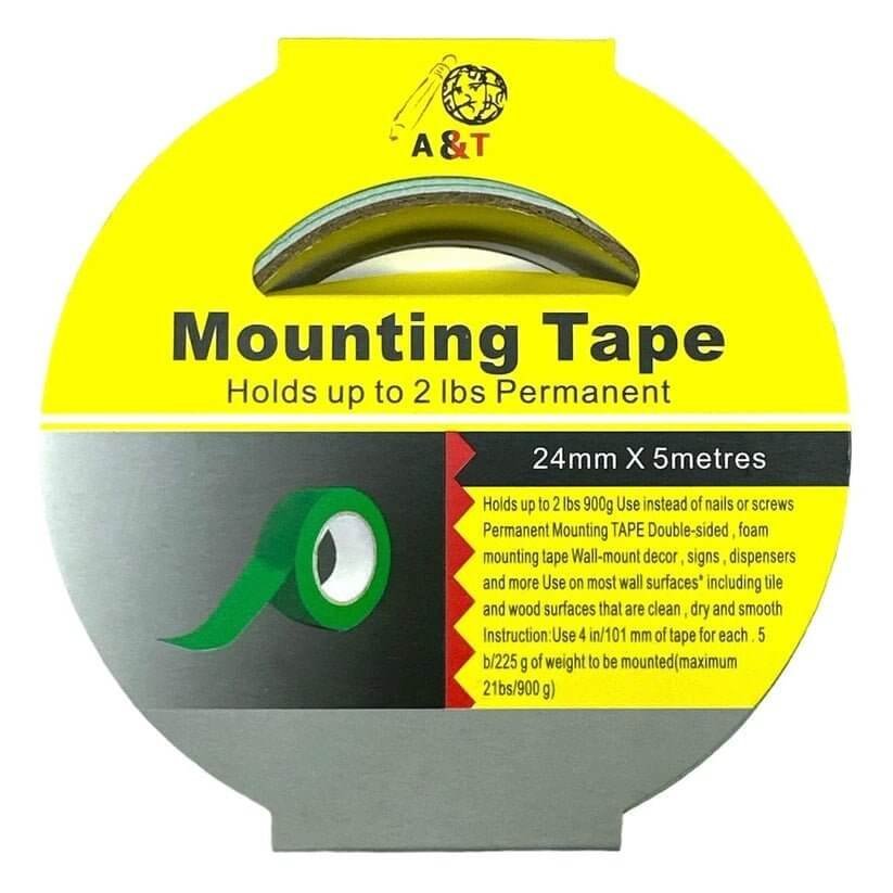 A&amp;T Mounting Double Sided Tape 24 mm x 5 Meters || تيب فوم دبل فيس اي اند ٢٤ مم * ٥ متر - مكتبة اكسبريس الكويت