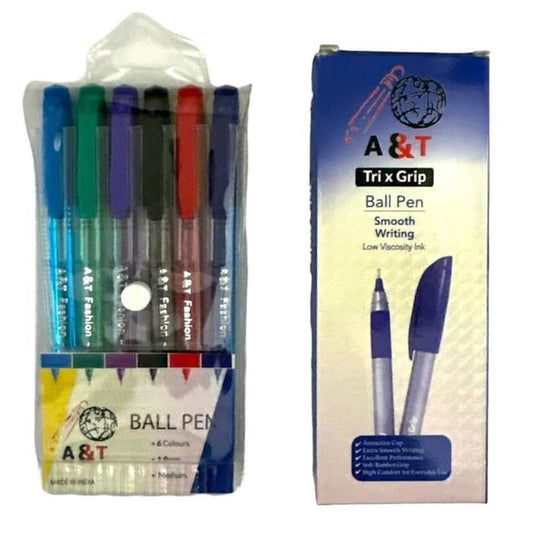 A&amp;T Pen Offer Tri Grip &amp; Colored Pens || عرض اي اند تي اقلام حبر مثلثة و اقلام حبر ملونة - مكتبة اكسبريس الكويت