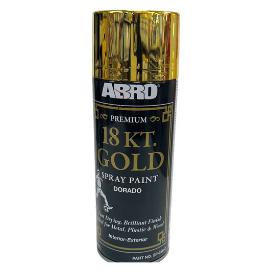 Abro High Tech Paint Metallic Gold || دهان صبغ رش سبراي هاي تك ذهبي لامع⁩ - مكتبة اكسبريس الكويت