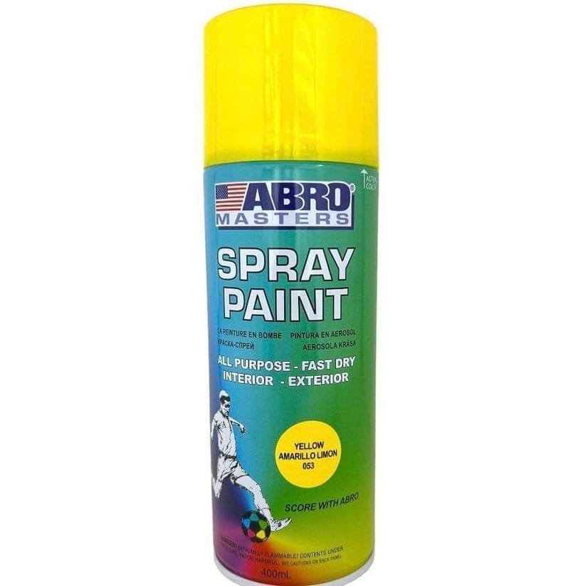 Abro Spray Paint Brilliant Yellow || دهان صبغ رش سبراي ابرو⁩ اصفر لامع - مكتبة اكسبريس الكويت